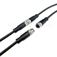 Câble M12 A-Code vers Pigtail |   Connecteur circulaire mâle/femelle IP67 avec fil blindé PUR/PVC 2/3/4/5/6/8/12/17 broches pour capteur