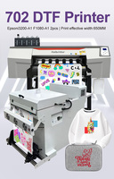 DTF Printer Inkjet kecil, Printer Inkjet kecil, 60cm/70cm, kualitas tinggi, 2 buah XP600/DX5/DX7/I3200, Printer Film Transfer fleksibel Pu