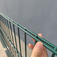 Panneau de clôture en treillis soudé à double barre YESON Ys-06 galvanisé et recouvert de PVC 656 868, anti-escalade, anthracite