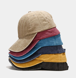 Bán Buôn Retro Có Thể Điều Chỉnh 6-Bảng Điều Chỉnh Cha Mũ Không Cấu Trúc Bông Rửa Sạch Đồng Bằng Mũ Bóng Chày Hình Ảnh Thể Thao Bốn Mùa Cho Nam Giới - Product Image 1