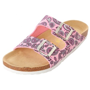 Sandalias de suela de corcho biológico con correas de hebilla para mujer, de alta calidad, con hermoso estampado, gran oferta - Product Image 6