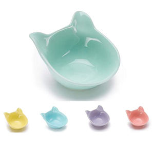 Lindo diseño personalizado calcomanía redonda mascota perro alimentador blanco negro cerámica gato plato bienvenida marca logo para promoción - Product Image 5