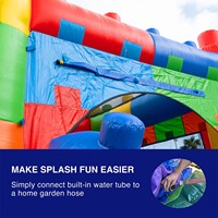 Structure gonflable avec toboggan et piscine au choix