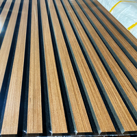 Panneau acoustique en bois à lattes, écologique, avec support en feutre PET, réduction du bruit, panneau mural acoustique pour la décoration intérieure moderne