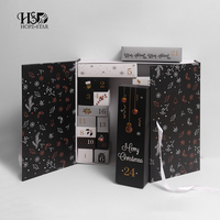 Boîte de calendrier de l'avent vide personnalisé pour soins de la peau du ramadan boîte cadeau de calendrier de Noël en carton à bijoux