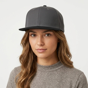 Gorra de Hip Hop Negra de Fábrica, <span class=keywords><strong>6</strong></span> Paneles, Lona de Algodón, Visera Plegable, Unisex, Personalizable con Logotipo Bordado en 3D, Venta al Por Mayor - Product Image 5
