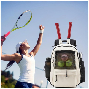 Bolsa de Raquetas Deportiva Multifuncional para Mujeres, Hombres y Jóvenes, Mochila de Tenis y Bádminton con 4 Compartimentos para Raquetas y Ganchos para Valla - Product Image 2