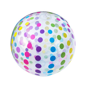 Pelota de <span class=keywords><strong>Playa</strong></span> Inflable con Diseño de Puntos o Rayas Arcoíris, Ideal para Fiestas de Verano en la Piscina - Product Image 1