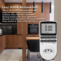 BR Plug Electronic Digital Timer Switch Socket Temporizador de cocina Salida Programable Timing Socket Control