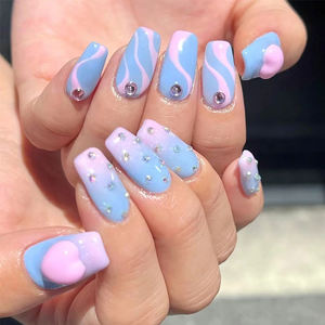 Vente en gros <span class=keywords><strong>2023</strong></span>, <span class=keywords><strong>faux</strong></span> <span class=keywords><strong>ongles</strong></span> longs personnalisés en 3D, 24 pièces dans diverses couleurs, étiquette privée, <span class=keywords><strong>faux</strong></span> <span class=keywords><strong>ongles</strong></span> pour application sur les doigts - Product Image 3