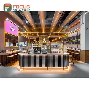 Vitrine à café de luxe avec façade en verre trempé, espace de présentation pour sachets de café, vitrine de magasin pour café - Product Image 6