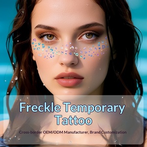 Adesivi Glitterati Olografici con Motivi di Cuori, <span class=keywords><strong>Stelle</strong></span> e Labbra, <span class=keywords><strong>Tatuaggi</strong></span> Temporanei Impermeabili <span class=keywords><strong>per</strong></span> Feste, Festival e Trucco Quotidiano - Product Image 4