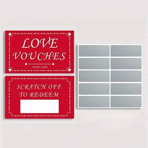 Disesuaikan bisnis restoran kartu Lucky Scratch kertas seni & kardus Random lotere Hari Kasih Sayang promosi acara - Product Image 3