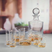 Verre à liqueur en cristal fait main de luxe tireur de saké moderne avec couleur dorée 2oz pour la Saint-Valentin Noël Nouvel An