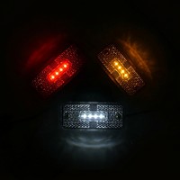 Feu de position latéral LED, réflecteur nid d'abeille, bande COB, fixation par clip, blanc, rouge, ambre, 12V 24V, camion, remorque, fourgonnette, poids lourd, étanche