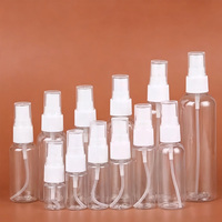 Flacon pulvérisateur transparent en PET 10ml-100ml pour maquillage, hydratant, brume fine, petit arrosoir avec tête de pulvérisation, flacon cosmétique