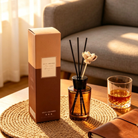 Diffuseur de parfum sans flamme ni alcool 160 ml, huile essentielle de cèdre, bâtonnets en rotin naturel longue durée, décoration d'intérieur