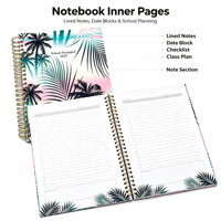 Organiseur personnalisé CustomTeacher, couverture rigide, format A5, reliure spirale, feuilles mobiles, agenda, journal, calendrier avec coffret