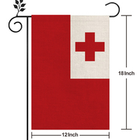 Tonga Flag Outdoor Matériel de lin de haute qualité 12 * 18In Plus de styles à choisir