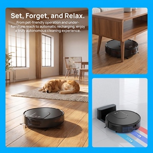 Robot Aspirador Inteligente con Succión Potente de 8000Pa, Control por Aplicación Bluetooth, Autocarga Automática, Navegación Inteligente para Uso Doméstico - Product Image 5
