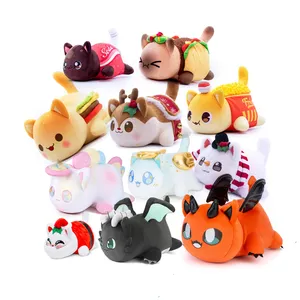 Mainan Boneka Stressball Mini Kucing 20 Inci, Mainan Dekorasi Kamar Tidur Sofa Bantal Warna-warni Kustom