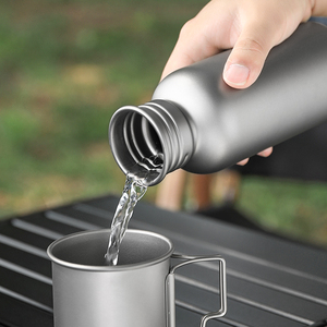 Tinh Khiết Titan Chai Nước Leakproof 430Ml 600Ml 750Ml Thể Thao Dưới Nước Chai Với Cách Nhiệt Tay Áo - Product Image 2