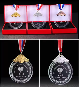 Personalized Souvenirs Gift Gold Silver Bronze Glass <strong>Medal</strong> Award Stock Blank <strong>Medal</strong> Laser Engraving Glass <strong>Sports</strong> <strong>Medals</strong> - Product Image 6