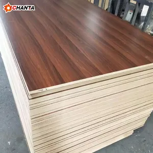 Made in china coloured faced plywood waterproof 18mm sheet melamine mdf board