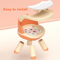 Chaise de repas pour enfants, chaise de bébé avec dossier, vente en gros d'usine, chaise portable en plastique antidérapante pour bébé, motif dessin animé, pour la maison