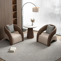 Fauteuil de détente une place en cuir PU, confortable, durable et écologique pour appartement et hôtel