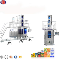 Machine à emballer complète de jus de lait UHT Machine de remplissage aseptique multifonctionnelle de carton de brique