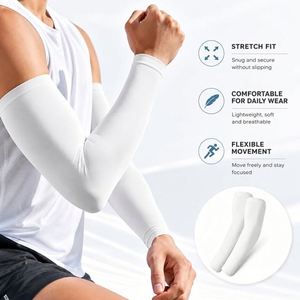 Manchons de bras rafraîchissants unisexes personnalisés avec protection solaire UV pour la course à pied, le cyclisme, la pêche, le golf et les activités de plein air - Product Image 2