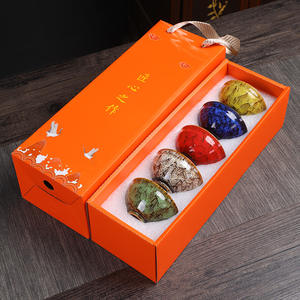 Ensemble de tasses à thé Kung Fu, tasse à thé individuelle, ensemble cadeau, tasse à thé de dégustation, tasse à thé de maître de la construction des cinq éléments, originale <span class=keywords><strong>Tao</strong></span> Dehua, nouvelle - Product Image 2