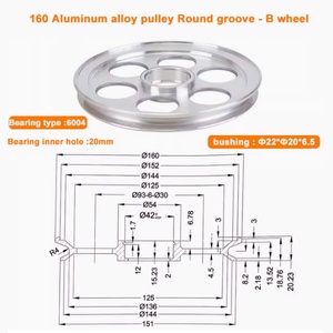 D160 <b>Storage</b> Wire Wheel/ Pulley With Bearing 6004 - Product Image 3