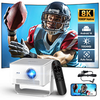 Projecteur portable Magcubic HY450max 1100 ANSI lumens, Android 14, compatible 8K, Wi-Fi, pour extérieur – Stock international
