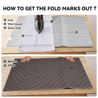 Tapis d'entrée intérieur antidérapant en polypropylène tufté, à profil bas, absorbant, résistant à la saleté, lavable en machine
