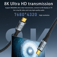 Logo personnalisé double USB 4.0 fonction complète 240W 40gbps 180CM type c câble de données de convertisseur mâle à TYPE-C mâle