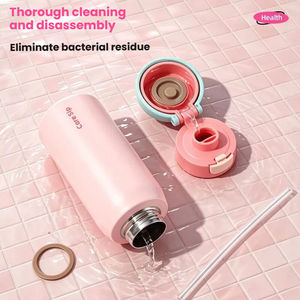 Macaron Color Stainless Steel Insulated Water Bottle Portable Flip <b>Top</b> Vacuum Flask Leakproof <b>Thermal</b> Bottle Multiple Colors for - Product Image 5