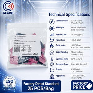 อะแดปเตอร์ไฟเบอร์ KEXINT 3 <span class=keywords><strong>พ</strong></span>อร์ต VSFF MDC MM OM4 ตัวเชื่อมต่อแสงแบบมัลติโหมดความหนาแน่นสูงสำหรับศูนย์ข้อมูล FTTH ความสูญเสียต่ำ - Product Image 2