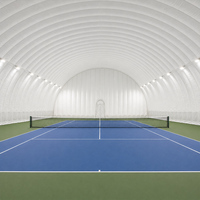 Couverture de court de tennis gonflable hermétique sur mesure avec logo, installation rapide, dôme pneumatique