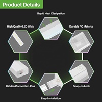 Luz LED Hexagonal para Garaje, Sistema de Iluminación en Forma de Panal, 6500K, Luz de Techo Ultrabrillante, para Detallado de Automóviles
