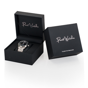 Watch Box Luxury High Quality Custom Logo Black Cardboard Paper Gift Packaging New Design Custom Square Watch Box