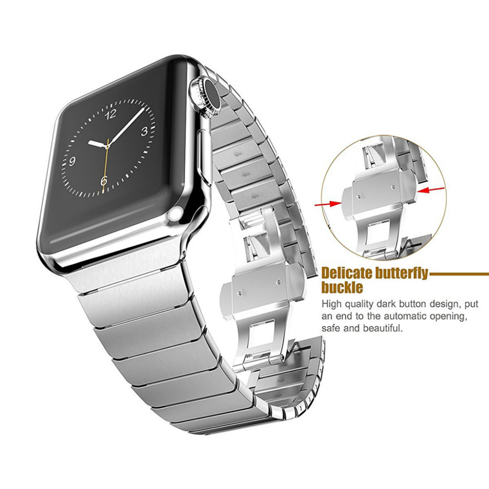 Luxury Breathable Stainless Steel Watch Band for Watch Series 11-1 Ultra Durable Metal Solid Sublimation Strap