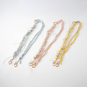Chaîne de téléphone en dentelle d'été japonaise coréenne sac de cou de couleur bonbon avec sangle réglable lanière anti-perte à double usage - Product Image 2