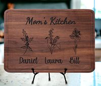 Planche à découper en bambou personnalisée gravée au laser, planche de cuisine en bois pour cadeau de mariage, de fête ou d'entreprise