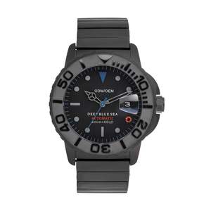 High Quality Miyota Water Resistant Classic Numerals Dial <b>Black</b> Stainless Steel Mechanical Diving <b>Watch</b> for <b>Men</b> 40MM Sapphire - Product Image 2