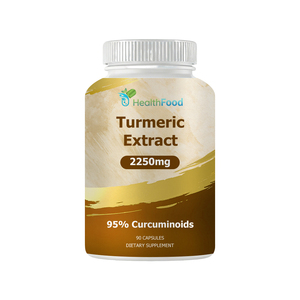 OEM Package 2250mg Turmeric Extract Capsules Dietary Black Pepper Root Extract <b>Supplement</b> Boost Immune System for Adults - Product Image 1