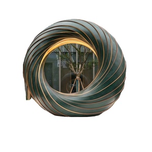Sculpture de jardin en acier inoxydable de luxe OEM - Design moderne, décoration paysagère extérieure faite à la main, résistante aux intempéries - Product Image 1
