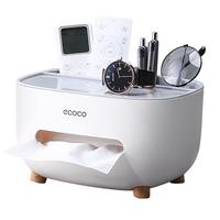 Boîte à serviettes en papier de rangement pour bureau télécommandé multifonctionnel de luxe nordique créatif