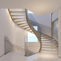 Escalier en spirale doré, escalier en marbre et fibre de verre, coût, escalier en bois de chêne sculpté de qualité supérieure, préfabriqué, escalier circulaire en verre trempé
